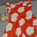 Little Girls Hawaiian Costume Dress With Luau Flower Leis Accessories Flower Hair Clip(8-9Years/140cm,red)