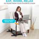 Stander Wonder Tray Plus, Adjustable Recliner Swivel TV Tray with Standing Handle for Seniors & Elderly Adults, Walnut Laptop Desk for Couches & Chairs, Mobility Aid Sit and Stand Assist