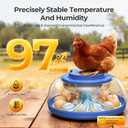 18 Egg Incubators for Hatching Eggs, 360 View with Automatic Egg Turning & Humidity Control, Built-in Egg Candler for Hatching Chicken, Duck, Goose, Quail, Ideal for Home, Classroom, Laboratory, Farm