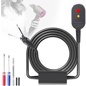 Hair Dryer Power Charger Cable Compatible with Dyson Hair Dryer Power Cord Cable Adapter Plug, 110V Cord Adapter Plug Compatible with Dyson, Replacement Power Cord Repair line Accessories