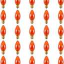 Northlight C9 Transparent Incandescent Christmas Replacement Bulbs - Orange - Pack of 25