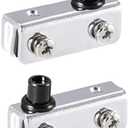 uxcell Adjustable Glass Door Hinges Clamp, Iron Cabinet Glass Door Pivot Hinge Clip for 3-5mm Thickness Glass, 1 Pair