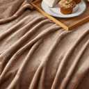 Hansleep Fleece Camel Full Blanket, Super Soft Flannel Fuzzy Plush Cozy Blanket for All Seasons, Camel, Full 84x90 Inches