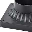 3 Inch Outdoor Post Light Base, Black Pier Mount Base, Universal Square Lamp Post Base, Heavy Duty Pole Mount Adapter for Exterior Garden Patio Driveway Yard Light Post, 1PK