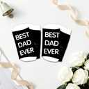 Fist Bump Gift for Dad - Father's Fathers Day for Dad Gifts,Dads Birthday Valentines Day Christmas Retirement Retired Gift from Daughter Son,Stocking Stuffers for Men,Worm Cosy Socks (One Size, Black)
