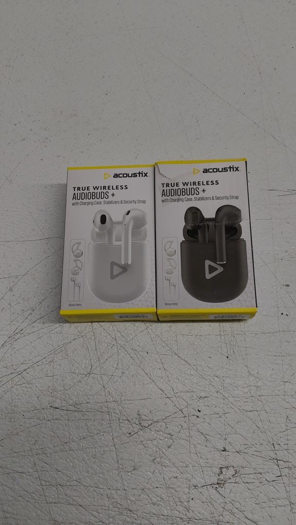 Acoustix True Wireless Audiobubs 1 White & 1 Black