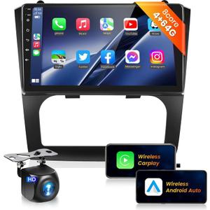 8Core 4G 64GHi-ResCar Stereo Radio for Nissan Altima 2008-2012 (Auto A/C) with 9inch 1280x720P QLED Touch Screen,Wireless CarPlay,Android Auto,DSP 46E,5.0 Bluetooth,GPS/WiFi/FM/RDS/AHD Backup Camera