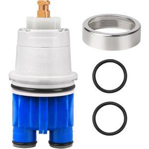 RP19804 Delta Shower Cartridge Replacement for Delta 1300/1400 Series Single Handle Bathtub Shower Faucet Replacement Parts Delta Monitor Shower Tub Cartridge with RP22734 Bonnet Nut (1993-2007)