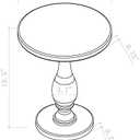 Acrylic End Table,Acrylic Side Table,Modern Nightstand with Clear Small Round Top and Solid Post for Living Room,Bedroom and Lobby 15.7x15.7x19.5 High inches, Medium