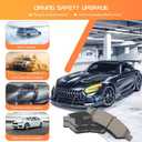 SUPLABEL-Rear Brake Pads Compatible with Cadillac CTS SRX Chevrolet Camaro Saab 9-4X, Ceramic Brake Pads w/Hardware Replacement