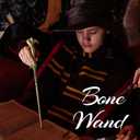 Magic Wizard Wand for Kids Witch Sorcerer Collection Cosplay Accessory with Gift Box, Bone