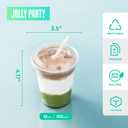 100 Pack 12 OZ Clear Plastic Cups, Cold Party Drinking Cups, Clear Disposable Cups Fruit/Ice Cream/Cupcake/Iced Cold Drinks