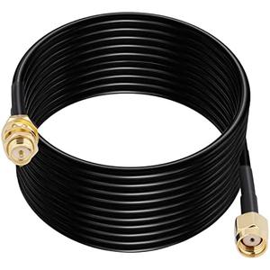 CAPChang WiFi Antenna Extension Cable 30FT RP SMA Antenna Cable Low Loss RG174 Coaxial Cable with RP SMA Male to Female Connectors for Router, Network Card, USB Adapter, Security Camera