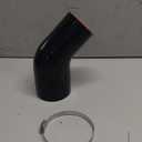 45 Degree 2-1/2 to 3 inch(63-76mm) Silicone Reducer Coupler Hose,4-Ply Reinforced,Length 4inch(102mm) with 2PCS clamps Turbo/Intercooler/Intake Piping Reducer
