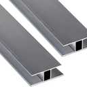 Aluminum H Connectors - Fits 8mm Twin-Wall Greenhouse Panels, Join 2 Pieces of Panels Together, 4-Foot Length, 10 Pieces (8mm Aluminum H Connectors)