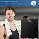 Vitafit Scale for Body Weight, High Accuracy 0.1lb by Our Professional Factory Since 2001, Digital Weight Scale LED and Step On, 3*AAA Batteries Included, 400lb/182kg, Spray Silver Black