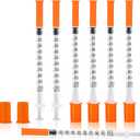 U-100 Syringes - 30G 5/16" (8mm), 100Pack Multiple Uses Measuring Tools 1ml/cc, Individual Wrapped