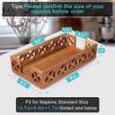 Acacia Wood Napkin Holder for Bathroom - Wooden Guest Towel Holder for Dining Table, Kitchen, Cocktail, Decor, Rustic Farmhouse, Bar, Party, Paper - Modern Disposable Hand Towel Holders, 9.5" X 5.5"