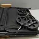 Collapsible Foldable Wagon, Beach Cart Large Capacity, Heavy Duty Folding Wagon Portable, for Outdoor Sports, Shopping, Camping, Black