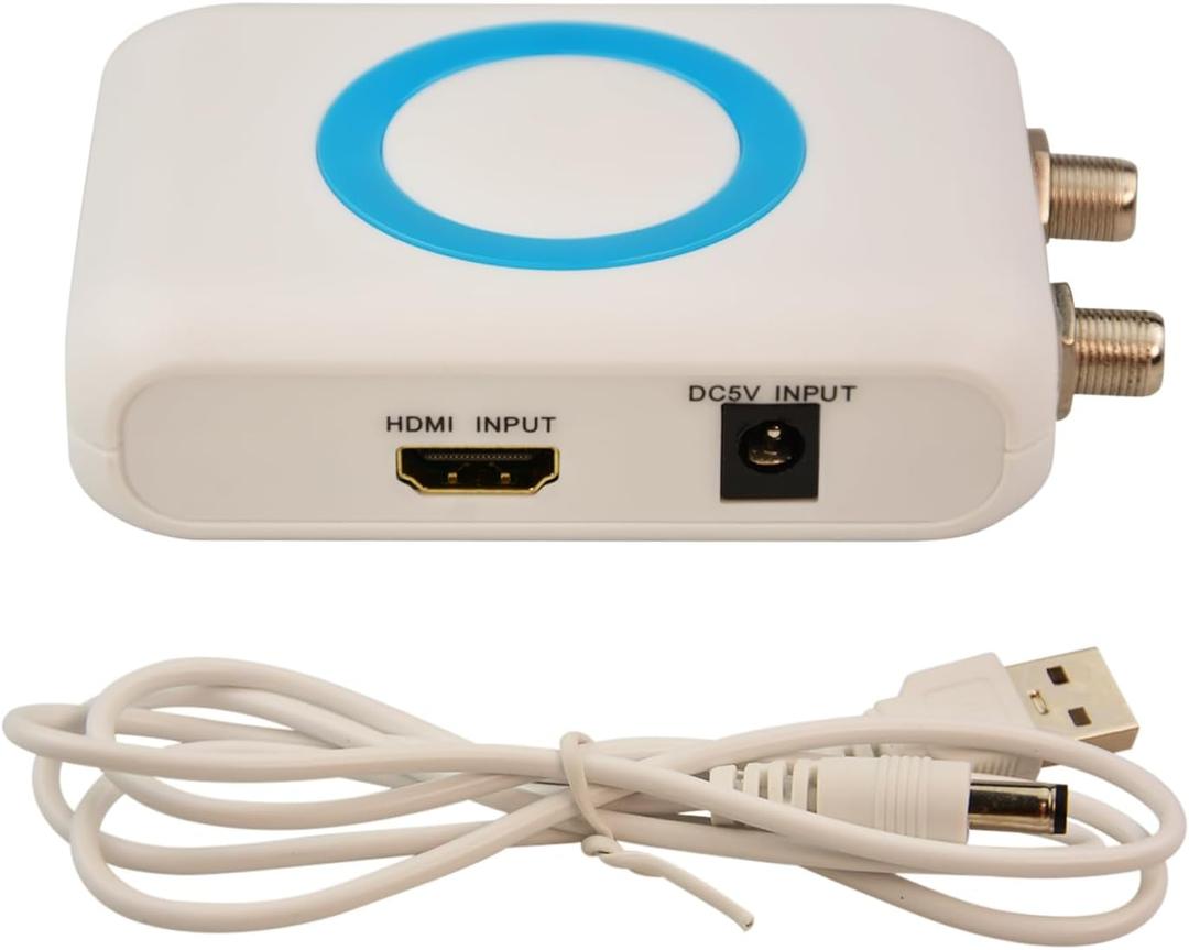 HDM66 HD Modulator, HDMI RF Modulator Support PAL/NTSC Format Output to RF Modulator, HD Multimedia Interface for Home TV CATV System Replacement