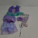 Meland Mermaid Dress - Little Mermaid Costume with Bag for Girls 3-4, Princess Dress Up for Birthday Gift, Halloween Costume