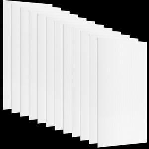 Pushglossy 12 Pack 22.5" x 46.5" x 0.2" Fluorescent Light Covers Classroom Office Diffuser Panels Cuttable for 2x4ft Drop Ceiling Light Polycarbonate Replacement Cover for Hospitals Home (Milky White)