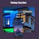 roperry 70FT Outdoor LED Strip Lights,IP68 RGB LED Lights with Remote and APP Control, Outdoor Strip Lights for Pool, Balcony, Roof, Garden, Stairs (1 Roll)