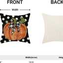 Fall Pillow Covers 18x18 Set of 2 Autumn Black Polka Dot Orange Pumpkin Throw Pillow Covers Outdoor Decor Thanksgiving Decorations Pumpkin Farmhouse Decorative Cushion Covers for Home Couch