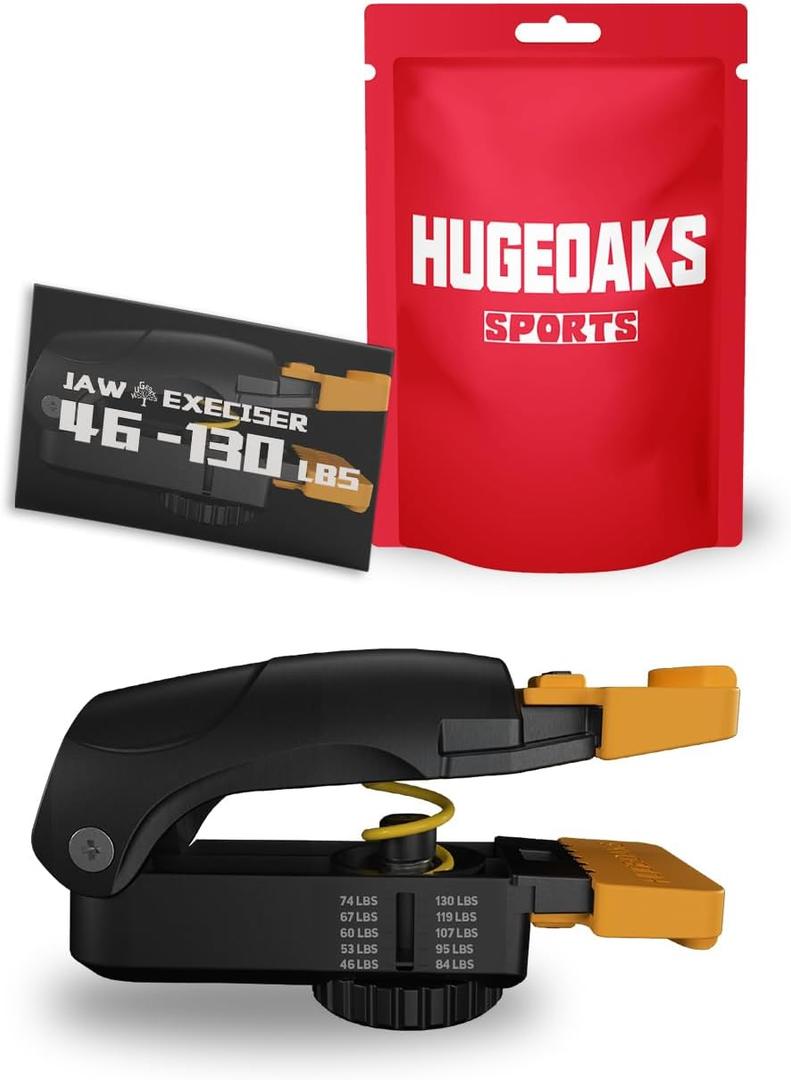 JE-PRO Jaw Exerciser for Men and Women, Resistance Adjustable, 46-130 LBS, Jaw, Face and Neck Exerciser, Powerful Jawline Trainer - Slims and Trims The Face