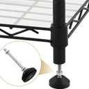 Bonsicoky 4 Pcs M8 Metal Adjustable Leveling Feet Heavy Duty, Swivel Furniture Glides Leveler for Table Desk Shelf Chair, Black, 5.1" x 1.9"/ 130mm x 48mm