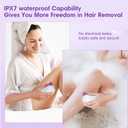 Electric Razors for Women-5D Floating Head IPX7 Waterproof Wet Dry Leg Hair Trimmer, USB-C Rechargeable 90Min Battery, Gentle Facial Bikini Hair Removal with LED Display & Travel Lock