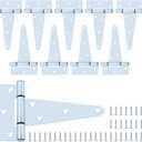 HOME MASTER HARDWARE 5 in Gate T Strap Hinges Zinc-Plated Heavy Duty T-Hinges with Screws for Sheds, Storage, Gates, and Barns(10 Pack)