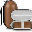 sarlar Hard Carrying Case for Ray-Ban Meta Wayfarer/Skyler/Headliner Smart Glasses Charging Case, Premium Leather Travel Case for AR/XR Glasses Accessories, Common wearglasses(Only Storage Case)