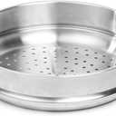 WANGYUANJI Stainless Steel Steamer Set with Holes,12.59" Non-Stick Steamer Insert,Essential Kitchen Tool for Steaming