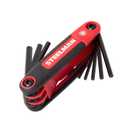 9 Piece Folding Allen Hex Key Ring Wrench Set