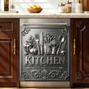 Dishwasher Magnetic Covers Stainless Steel Decorative Refrigerator Magnet, 23 x 26 inches