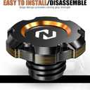 NICECNC Orange Fuel Tank Cap with O-Ring Compatible with Harley Iron 1200 XL1200NS 2018-2021, Sportster 1200 Low XL1200L 2008-2009, 2011, Dyna Fat Bob FXDF 2009-2010, See Fitments