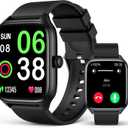 Smart Watch for Men Women, 1.96" GPS Watcher with 120+ Sports Modes, Blood Pressure/Heart Rate/Blood Oxygen/Sleep Monitor, IP67 Waterproof Smartwatch for Android iOS (Black)