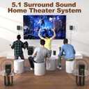 Bobtot Surround Sound Systems Wireless Rear Satellite Speakers - 800W 6.5inch Subwoofer 5.1 Surround Sound System for TV/2.1 Channel Home Theater Systems with ARC Optical Bluetooth Input
