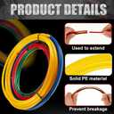 Relaxweex 4pcs 4 M Conditioning Copper Tubing Pipe Extension Kit 1/4" 1/2" 3/8" 5/8" Copper Tubing Bender Kit with PE Plastic Strips for Air Conditioning Systems