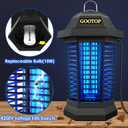 GOOTOP Bug Zapper Outdoor, Mosquito Zapper, 3 Prong Plug in Electric Fly Zapper, Mosquito Killer, Fly Traps, Flying Insects Zapper Indoor Outdoor, 4200V, ABS Plastic Outer (Black)
