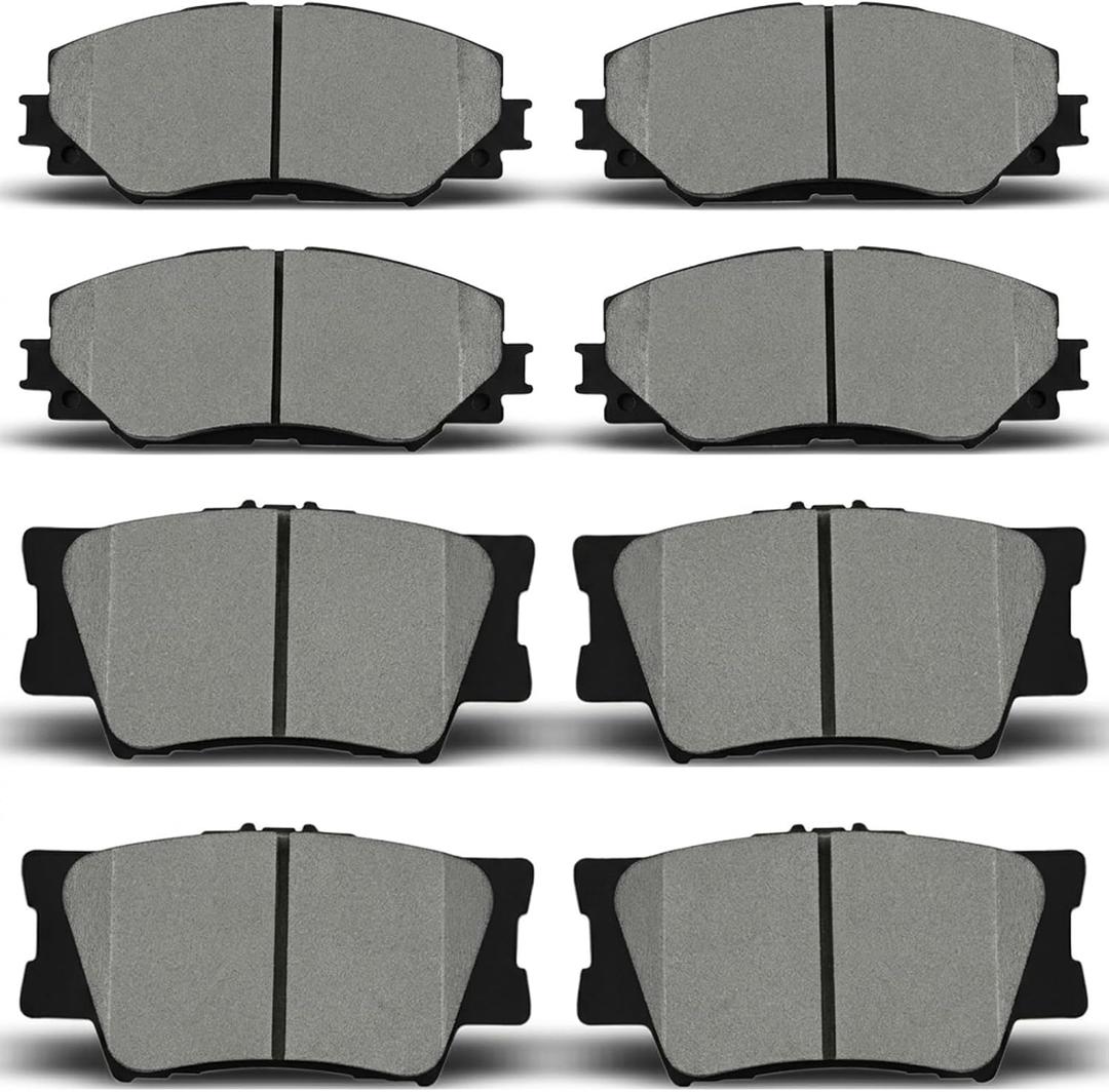 Front & Rear Brake Pads For Toyota RAV4 LE/RAV4 2.4L 2.5L,For Lexus HS250h | 8pcs Brake Pads Kit for 13-18 Toyota RAV4 LE Model,06-12 Toyota RAV4 2.4L 2.5L with 2nd Row Seats,10-12 Lexus HS250h
