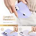 3 x Compatible with iPhone 11 Case Square Transparent Anti-Scratch Reinforced Corners Shockproof Flexible Protective TPU Ultra Thin Slim Cases Cover for iPhone 11 6.1 inches (Clear/Light Purple)