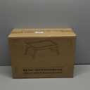 4 Pack Bamboo Bed Tray Table with Folding Legs,Breakfast Trays,Serving Tray,Laptop Trays for Working,Food Snack Tray for Bed and Sofa(Black)