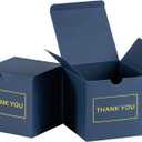 NIGNYA Small Gift Boxes 50 Pack 4x4x4 inches Thank Navy Blue Gift Boxes with Lids for Wedding Party Favor, Ornaments, Bridesmaid Proposal, Bakery Cookies,Candle Boxes Packaging ,Gifts,