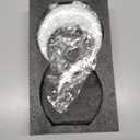 9.4" H White Silver Abstract Sculptures Home Decor, Ceramic Art Statue Cool Stuff to Put on Shelves&tv Stand Decor, Silver Accent Entertainment Center, for Fireplace Coffee Table Dining Table Decorate