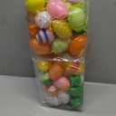 Garma 36 PCS Easter Hanging Plastic Eggs Decorations Colorful Eggs Painted Ornaments with Bow, Easter Tree Ornaments Decor for DIY Crafts Party Favor Home Decor Pascua Exchange Gifts