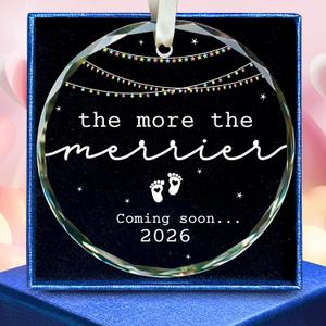 Gifts for Expecting Parents - Expecting Parents to Be Unique Gifts - Baby Pregnancy Announcement Gift for Husband, Family, Grandparents - Glass Baby Pregnancy Announcement Ornament 2026