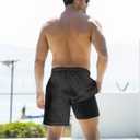 Goodstoworld Men's Funny Swim Trunks with Compression Liner 2 in 1 Quick-Dry 9" Stretch Shorts with Three Pockets (XL)