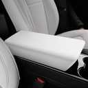 CARENTR Center Console Non-Slip Armrest Cover – Specifically Designed for the New Tesla Model Y 2025 2026 Refresh (Juniper) and Tesla Model 3 Refresh (Highland) – New Model Y Juniper Accessories White
